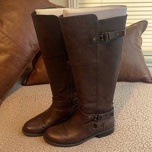 G By Guess Womens Haydin Faux Leather Riding Boots